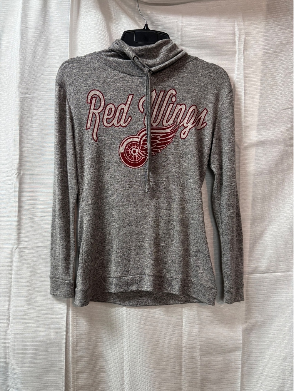 Concepts Sport Detroit Red Wings Gray Cowl Neck Pullover Hoodie Size S